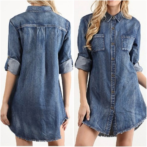 LARA Dresses & Skirts - Lara Boutique Denim Shirt Dress